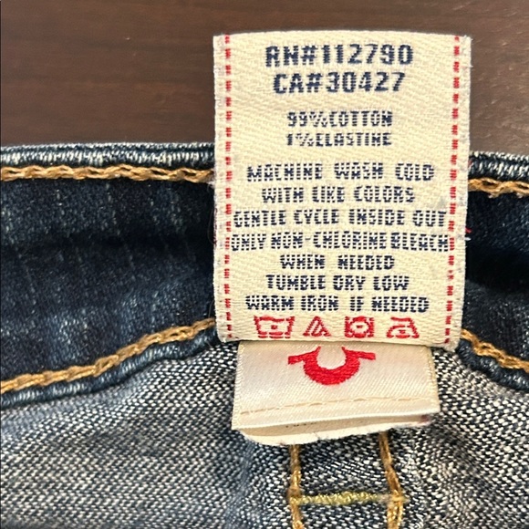 True Religion Julie Women’s Size 30 Low Rise Skinny Dark Blue Jeans Y2K - Picture 3 of 13
